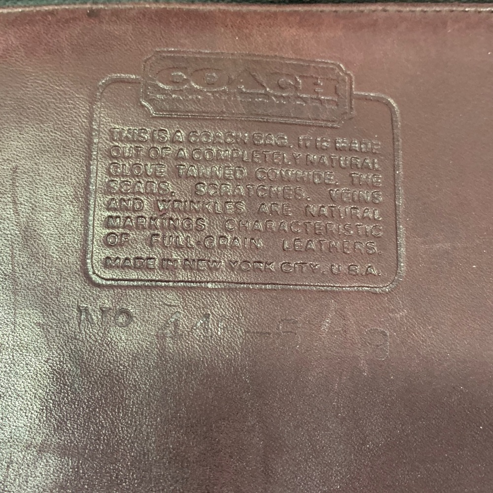 Coach Vintage NYC Marketing Tote Glove Tanned Leather Burgundy Shopper 1980’s - Picture 9 of 12
